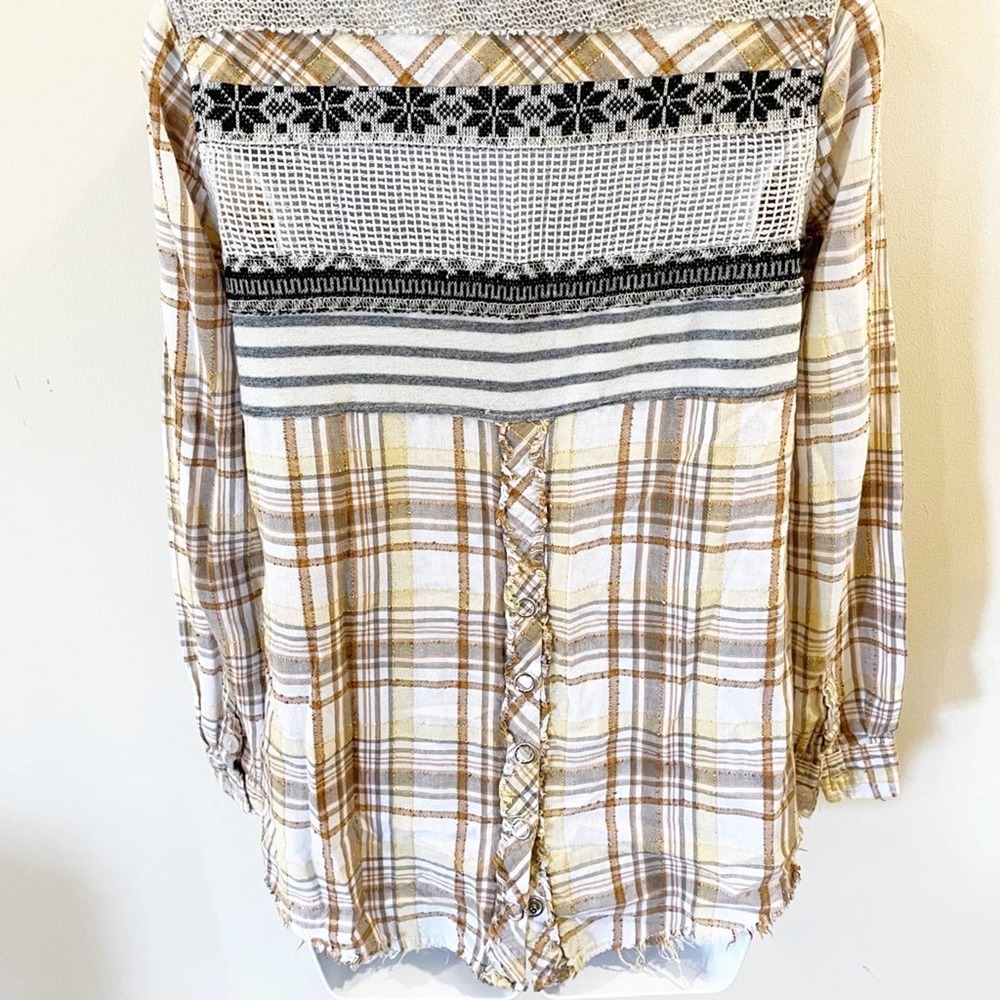 Free People We The Free Park Ranger Plaid Top XS - Picture 12 of 15